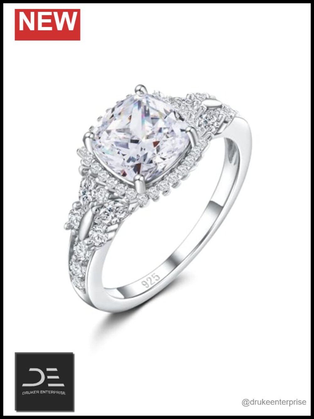 Sterling Silver Cubic Zirconia Butterfly Ring Women Promise